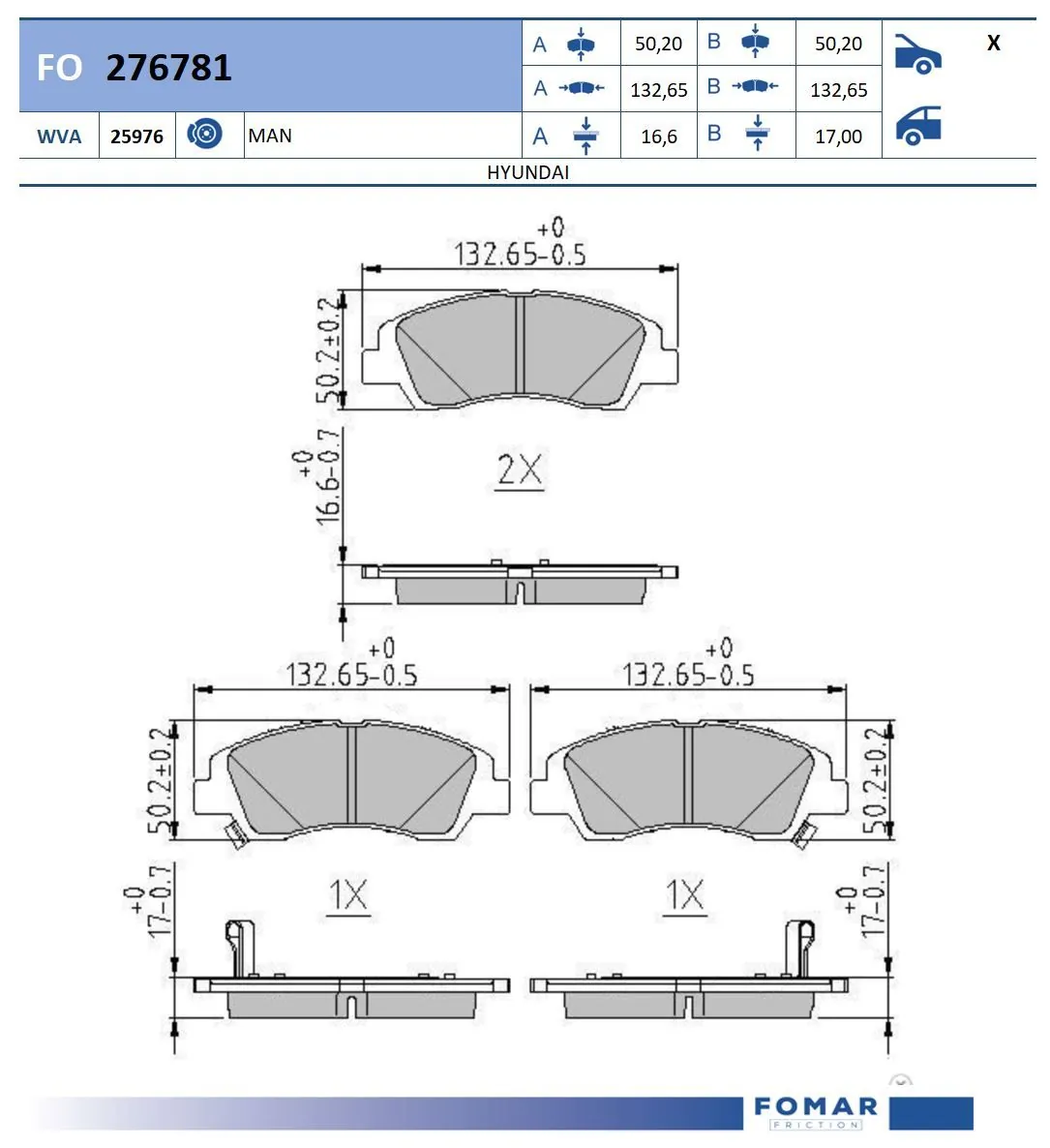 Brake Pad Set, disc brake